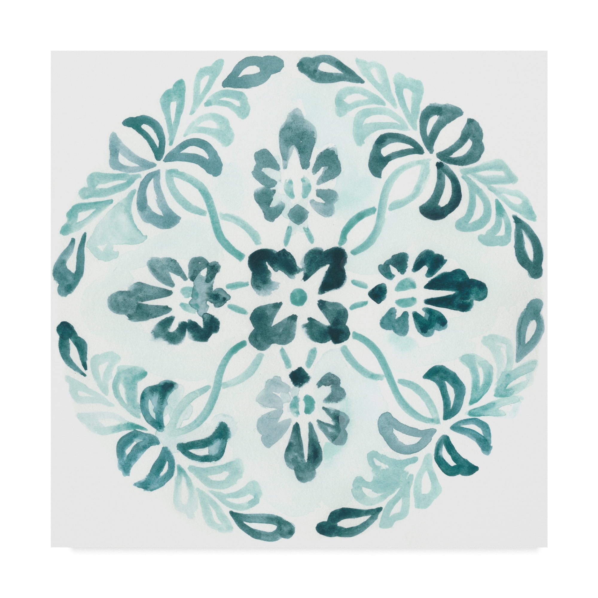 Trademark Fine Art 'Aqua Medallions II' Canvas Art by June Erica Vess