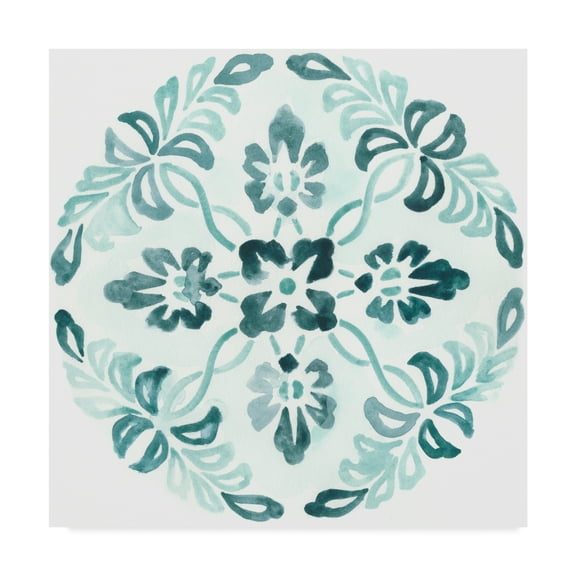 Trademark Fine Art 'Aqua Medallions II' Canvas Art by June Erica Vess