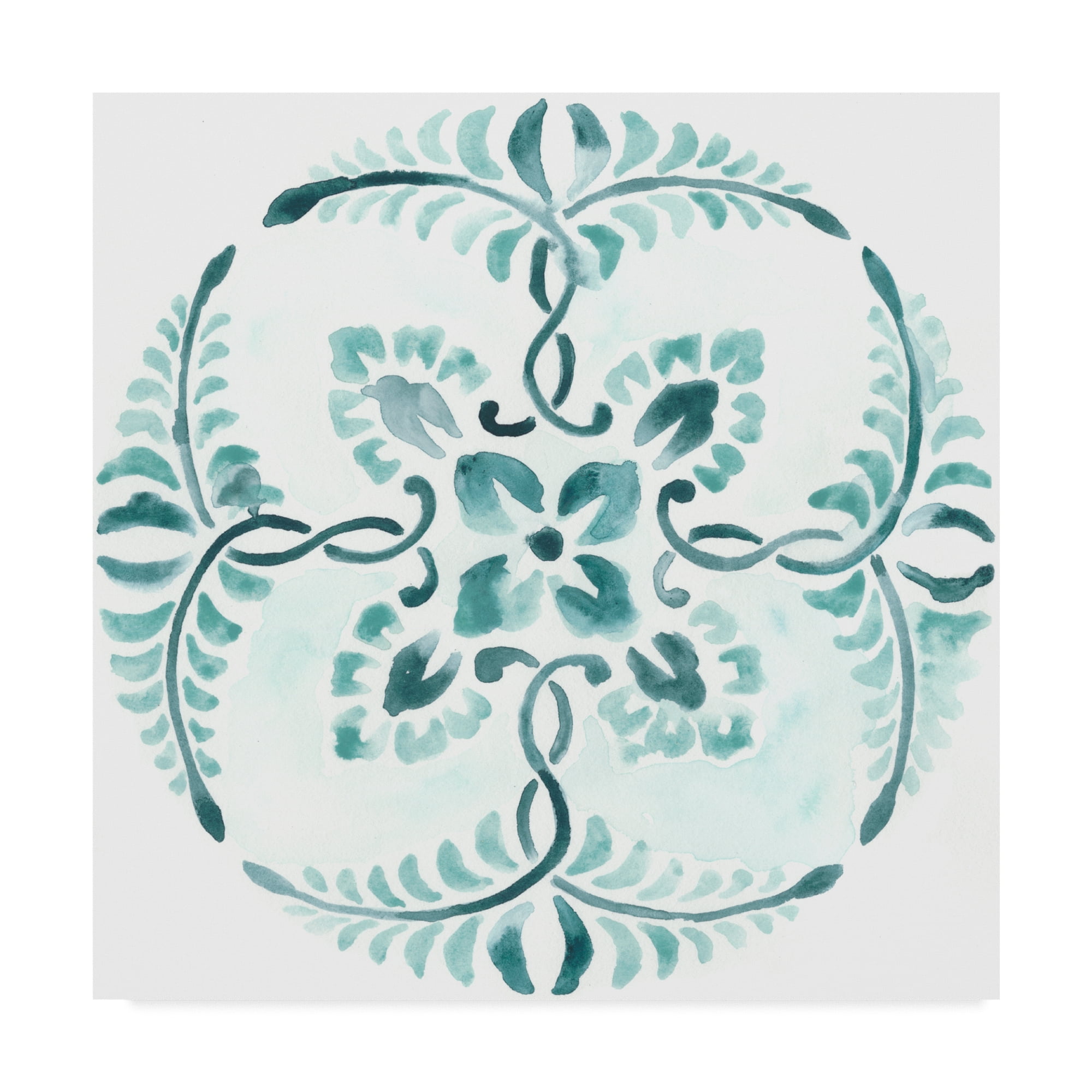 Trademark Fine Art 'Aqua Medallions VI' Canvas Art by June Erica Vess