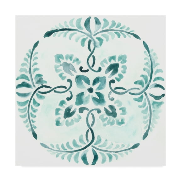 Trademark Fine Art 'Aqua Medallions VI' Canvas Art by June Erica Vess