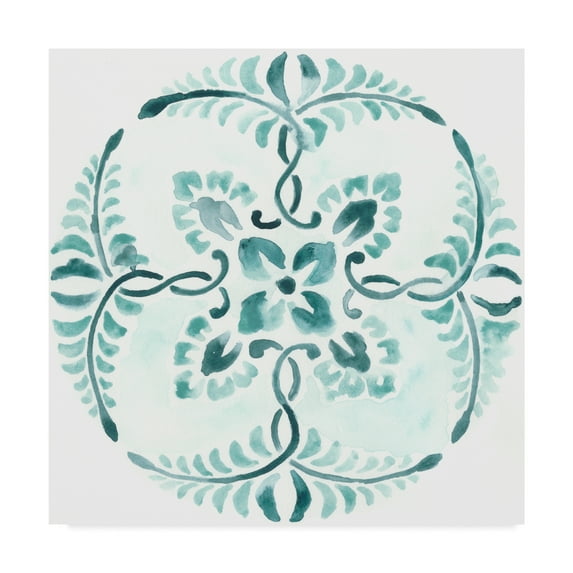Trademark Fine Art 'Aqua Medallions VI' Canvas Art by June Erica Vess