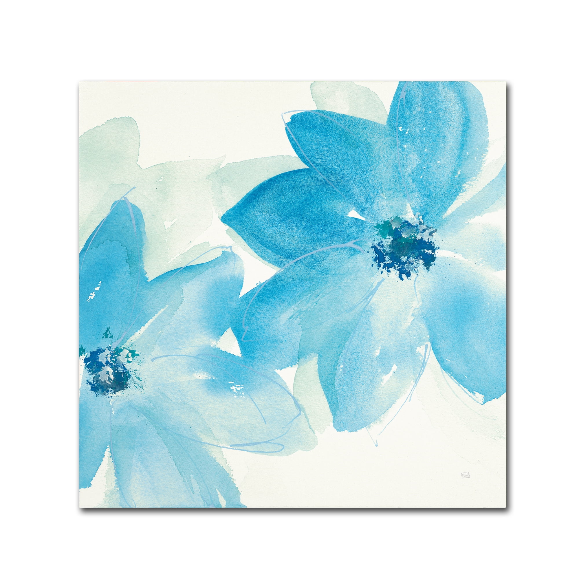 Trademark Fine Art 'Aqua Mint Clematis II' Canvas Art by Chris Paschke