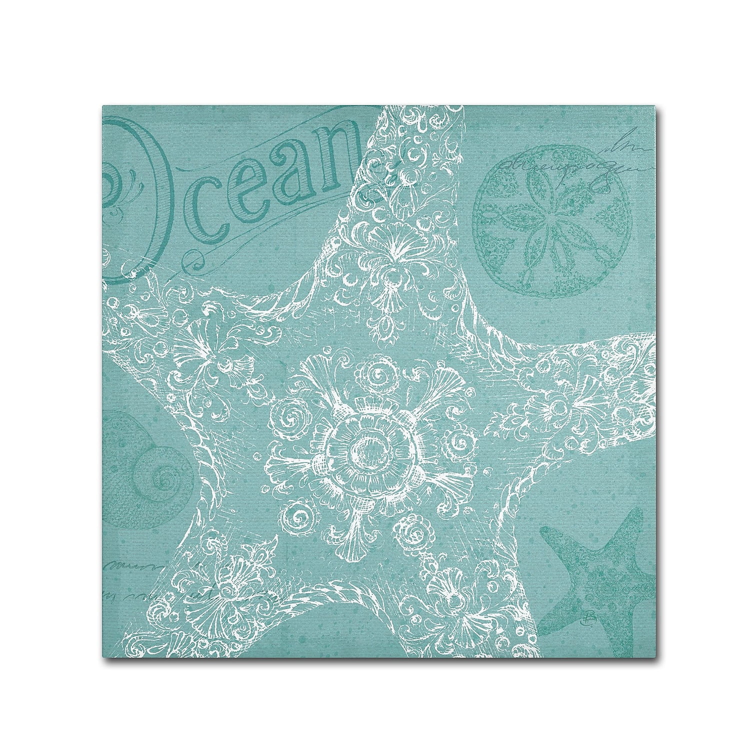 Trademark Fine Art "Aqua Treasure I" Canvas Art by Daphne Brissonnet