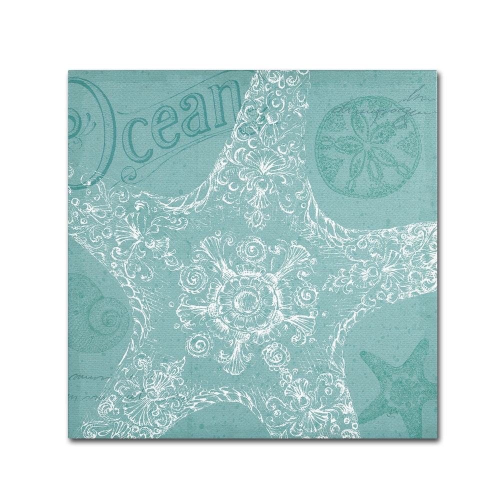 Trademark Fine Art "Aqua Treasure I" Canvas Art by Daphne Brissonnet