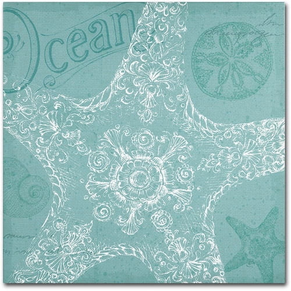 Trademark Fine Art "Aqua Treasure I" Canvas Art by Daphne Brissonnet