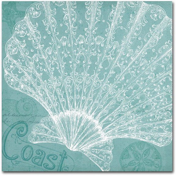 Trademark Fine Art "Aqua Treasure III" Canvas Art by Daphne Brissonnet