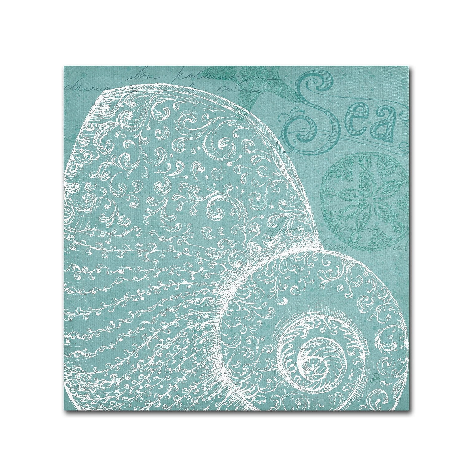 Trademark Fine Art "Aqua Treasure IV" Canvas Art by Daphne Brissonnet