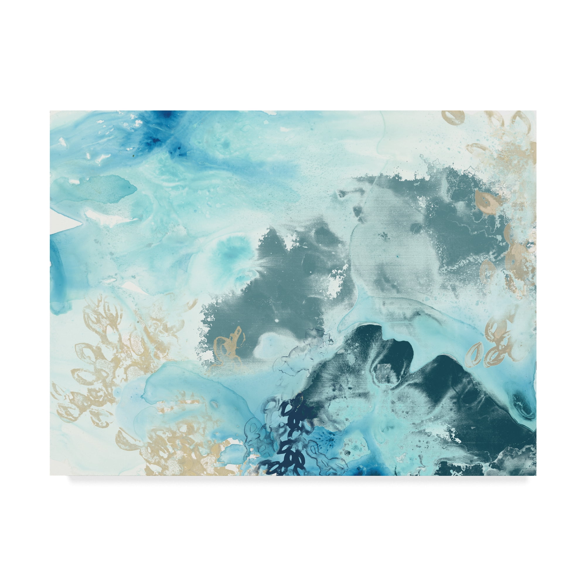 Trademark Fine Art 'Aqua Wave Form I' Canvas Art by June Erica Vess