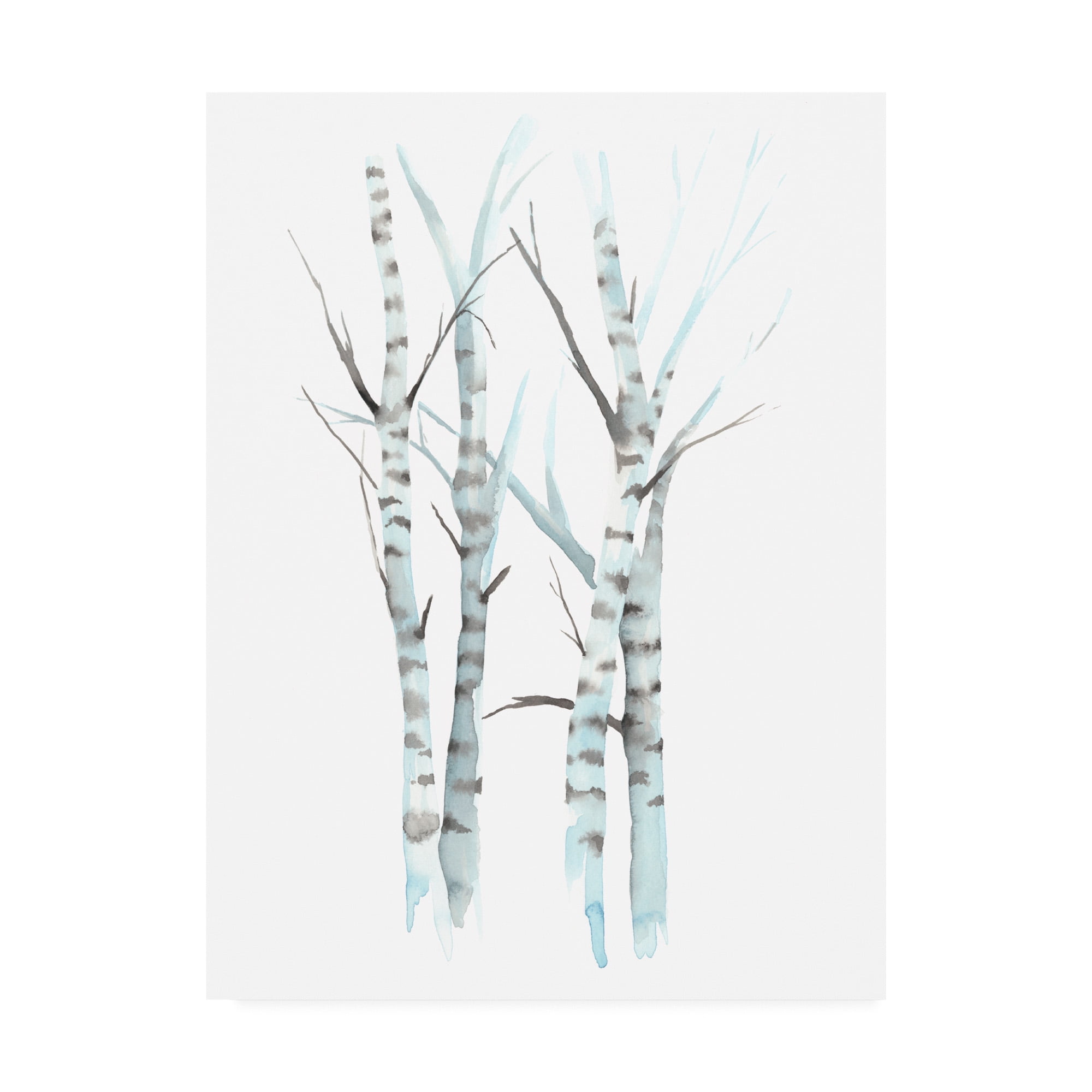 Trademark Fine Art 'Aquarelle Birches I' Canvas Art by Grace Popp