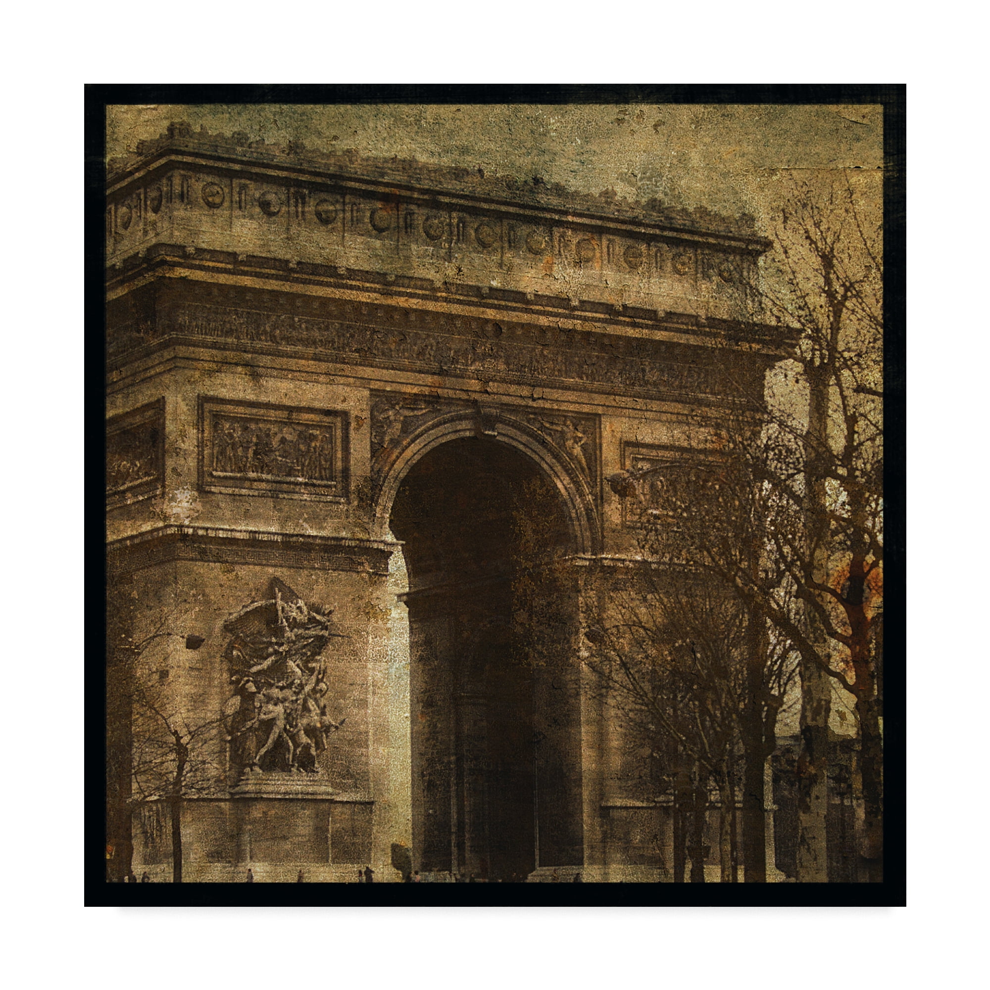 Trademark Fine Art 'Arc De Triomphe' Canvas Art by John W. Golden