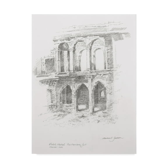 Trademark Fine Art 'Architecture Drawing' Canvas Art by Michael Jackson