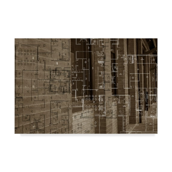 Trademark Fine Art 'Architecture Drawing III' Canvas Art by Sisa Jasper