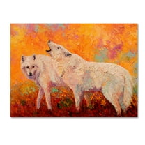 Trademark Fine Art 'Arctic Wolves II' Canvas Art by Marion Rose