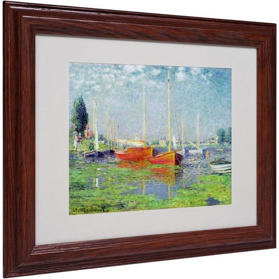 Trademark Fine Art "Argenteuil" Matted Framed Canvas Art by Claude Monet
