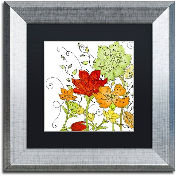 Trademark Fine Art "Aria I" Canvas Art by Color Bakery Black Matte, Silver Frame