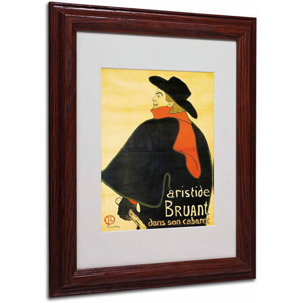 Trademark Fine Art "Aristide Bruant" Canvas Art by Henri Toulouse-Lautrec, Wood Frame