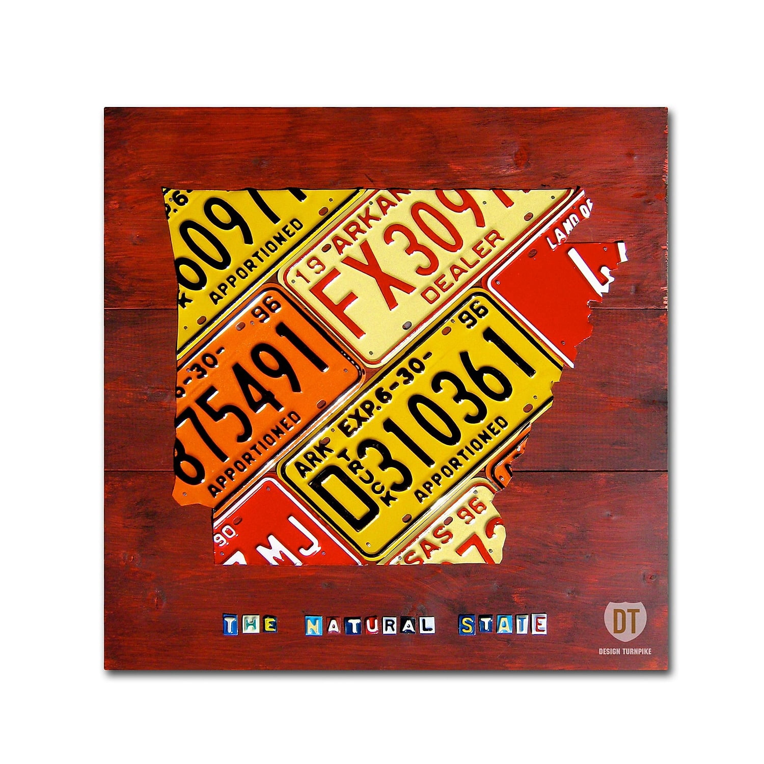 Trademark Fine Art 'Arkansas Map' Canvas Art by Design Turnpike