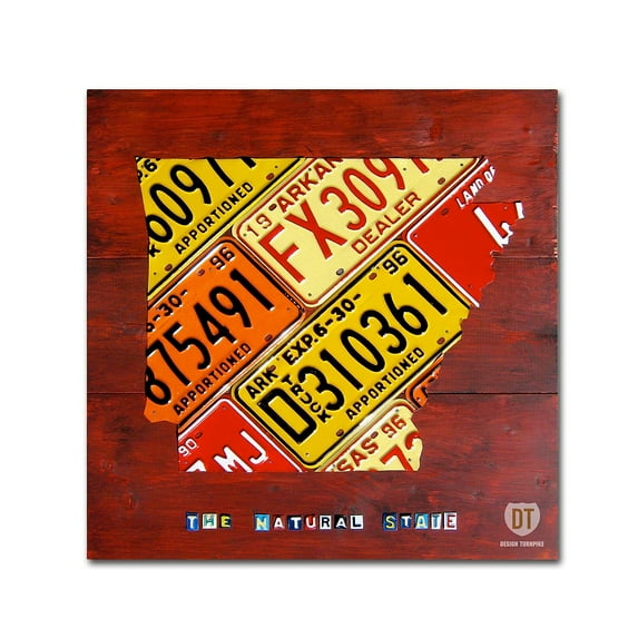 Trademark Fine Art 'Arkansas Map' Canvas Art by Design Turnpike