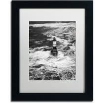 Trademark Fine Art "Armen Lighthouse Against Ruzica" Canvas Art by Mathieu Rivrin, White Matte, Black Frame