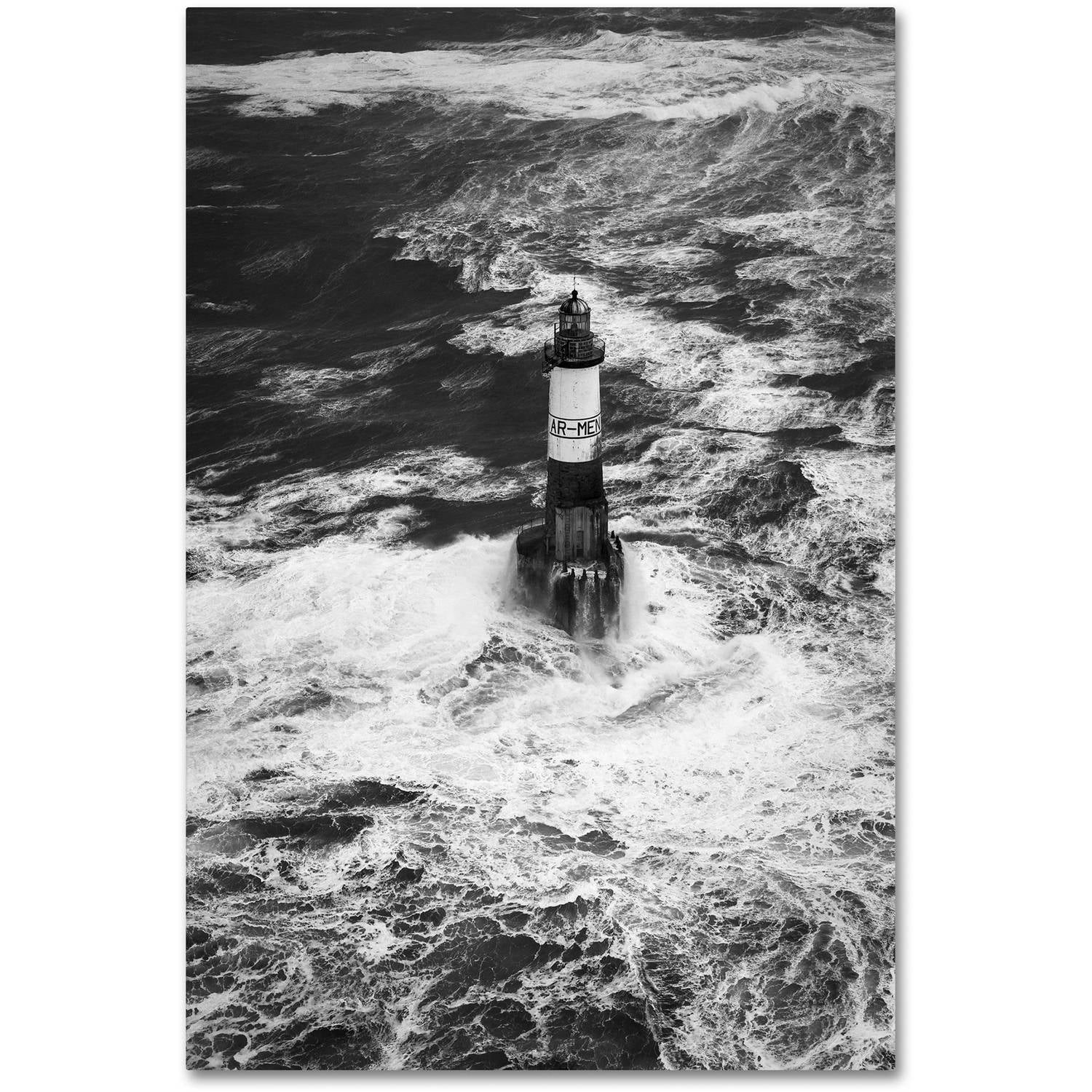 Trademark Fine Art "Armen Lighthouse Against Ruzica" Canvas Art by Mathieu Rivrin