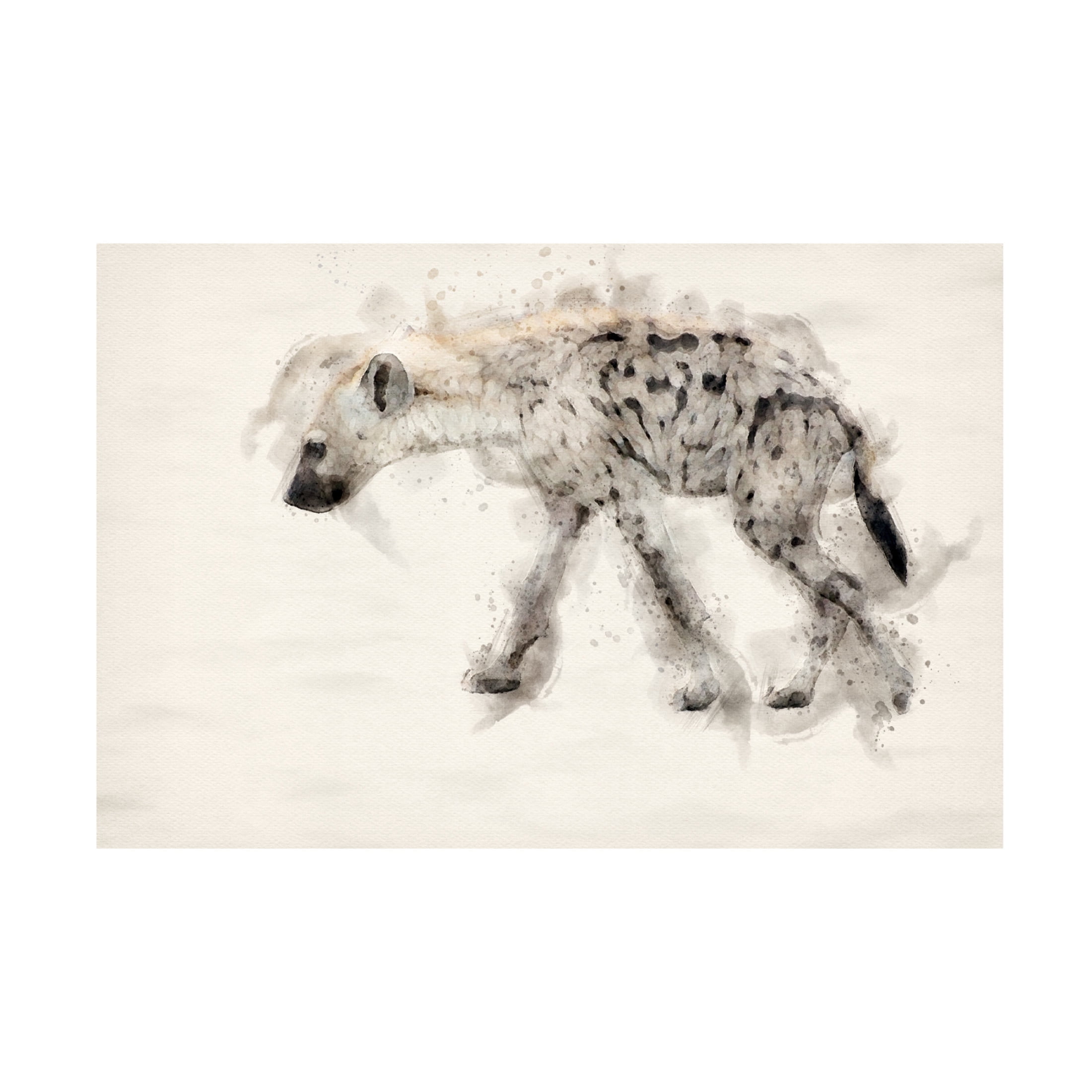 Trademark Fine Art Arno Du Toit Abstract African Hiena Watercolor Art Canvas Wall Art