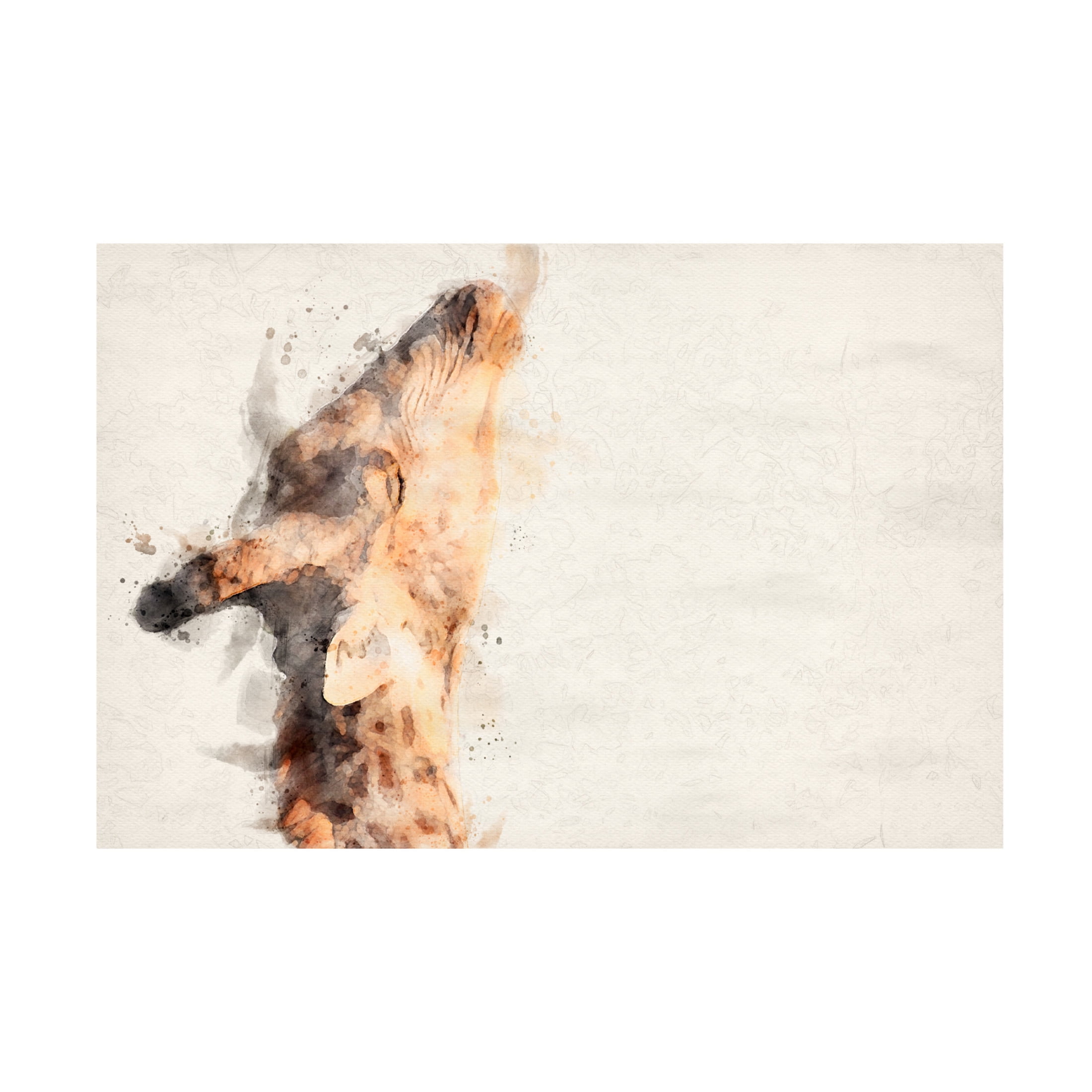 Trademark Fine Art Arno Du Toit Abstract Giraffe Watercolor Art Canvas Wall Art