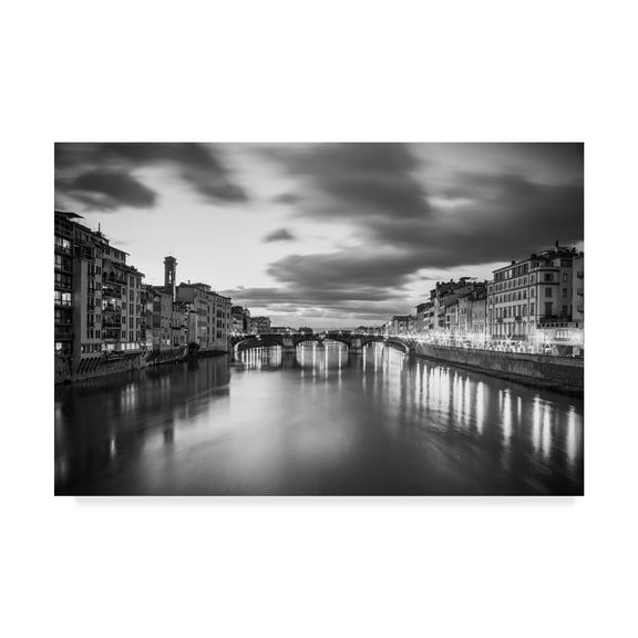 Trademark Fine Art 'Arno In Florence' Canvas Art by Giuseppe Torre