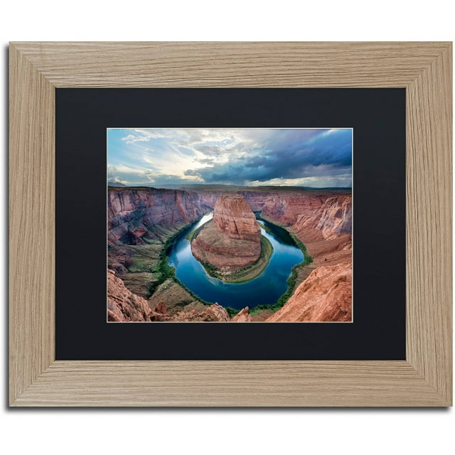 Trademark Fine Art "Around the Bend" Canvas Art by Michael Blanchette Photography Black Matte, Birch Frame