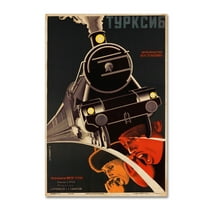 Trademark Fine Art 'Art Deco Railroad Russia' Canvas Art by Vintage Apple Collection