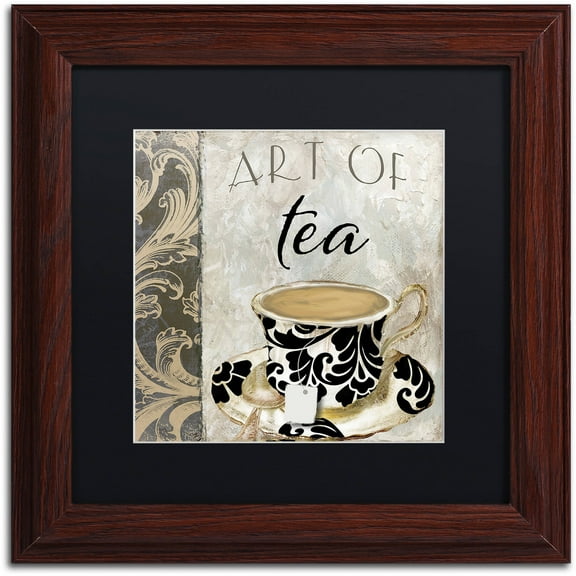 Trademark Fine Art "Art of Tea I" Canvas Art by Color Bakery Black Matte, Wood Frame