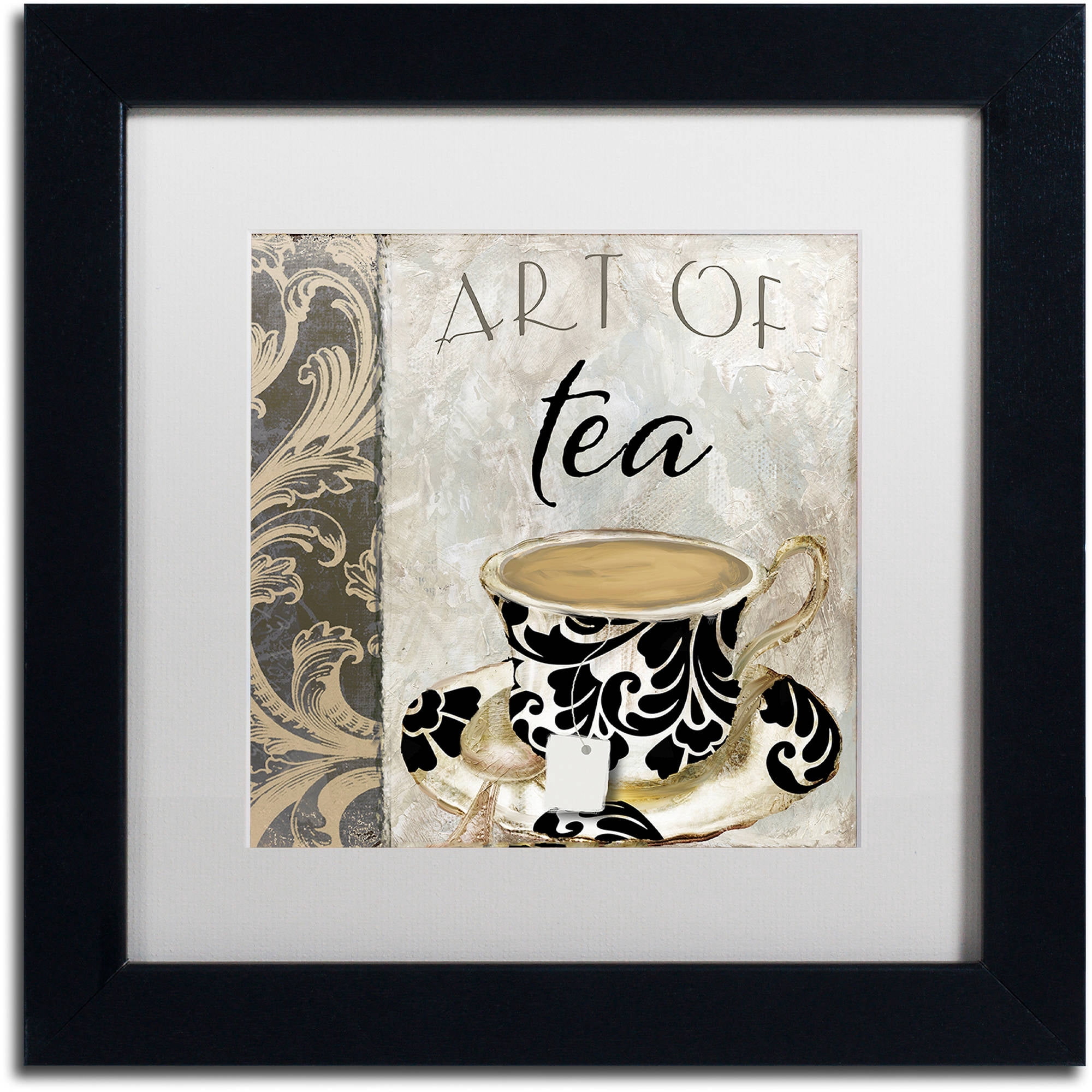 Trademark Fine Art "Art of Tea I" Canvas Art by Color Bakery White Matte, Black Frame