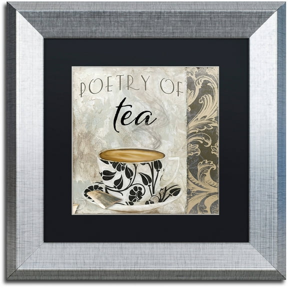 Trademark Fine Art "Art of Tea II" Canvas Art by Color Bakery Black Matte, Silver Frame