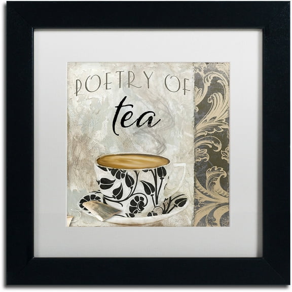Trademark Fine Art "Art of Tea II" Canvas Art by Color Bakery White Matte, Black Frame