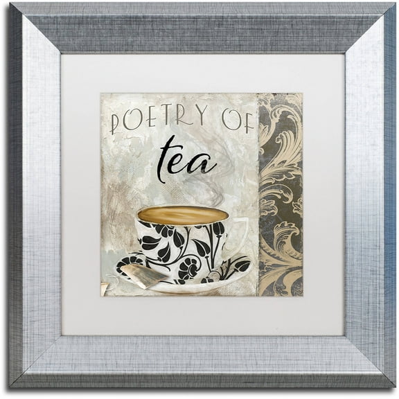 Trademark Fine Art "Art of Tea II" Canvas Art by Color Bakery White Matte, Silver Frame