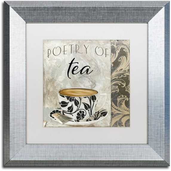 Trademark Fine Art "Art of Tea II" Canvas Art by Color Bakery White Matte, Silver Frame