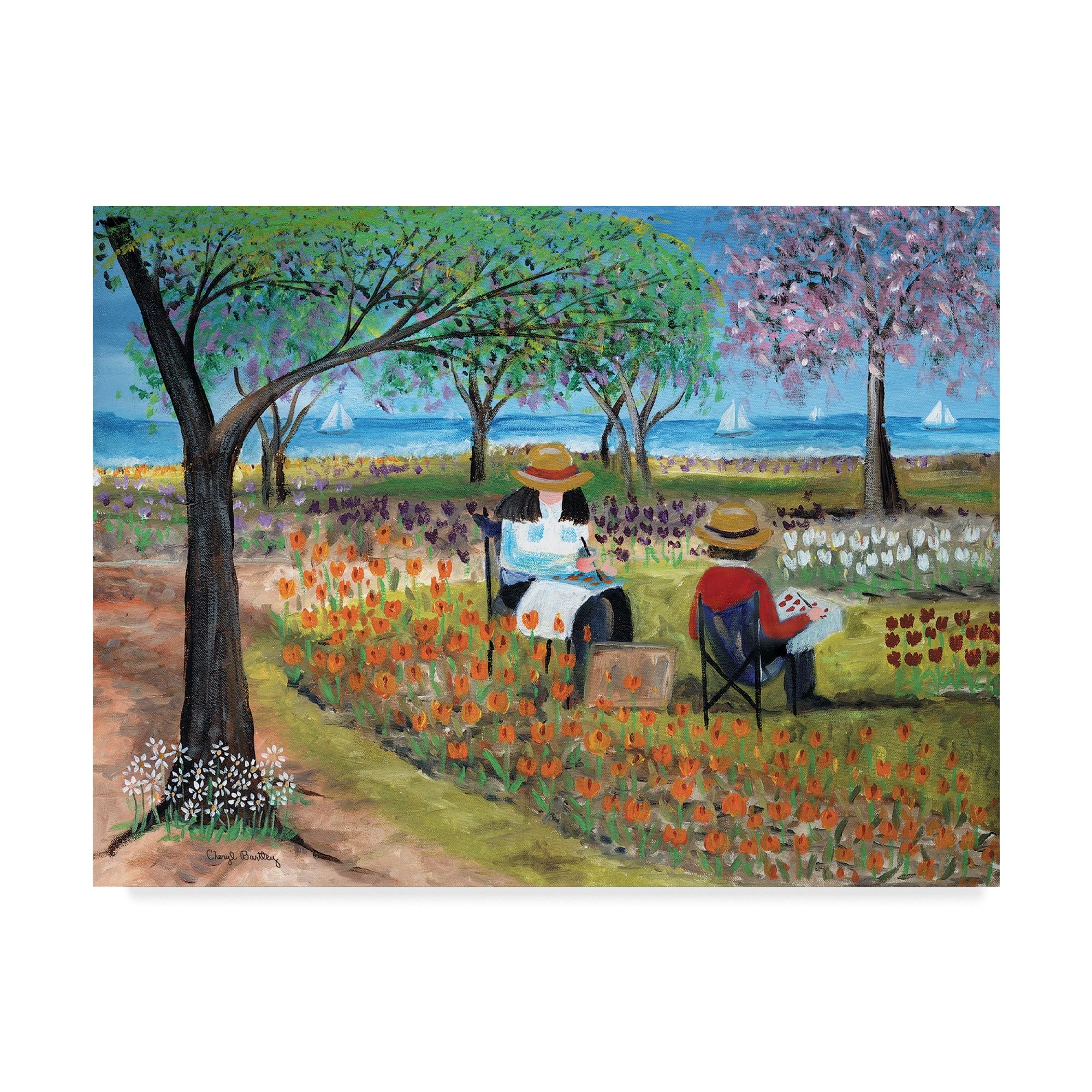 Trademark Fine Art 'Artist By The Sea' Canvas Art by Cheryl Bartley