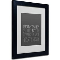 Trademark Fine Art "Artistic Procrastination I" Canvas Art by Megan Romo, Black Frame