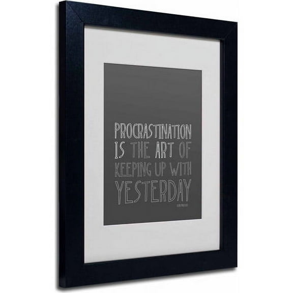 Trademark Fine Art "Artistic Procrastination I" Canvas Art by Megan Romo, Black Frame