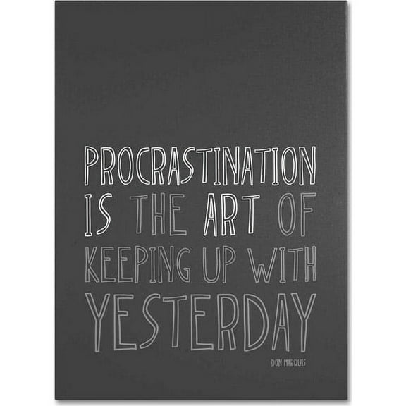 Trademark Fine Art "Artistic Procrastination I" Canvas Art by Megan Romo