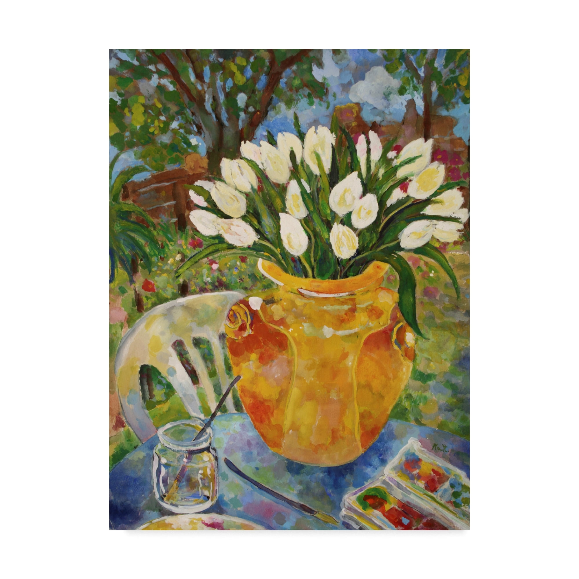 Trademark Fine Art 'Artists Tulips' Canvas Art by Lorraine Platt