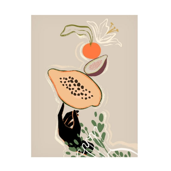 Trademark Fine Art Arty Guava Balancing Fruits Canvas Wall Art