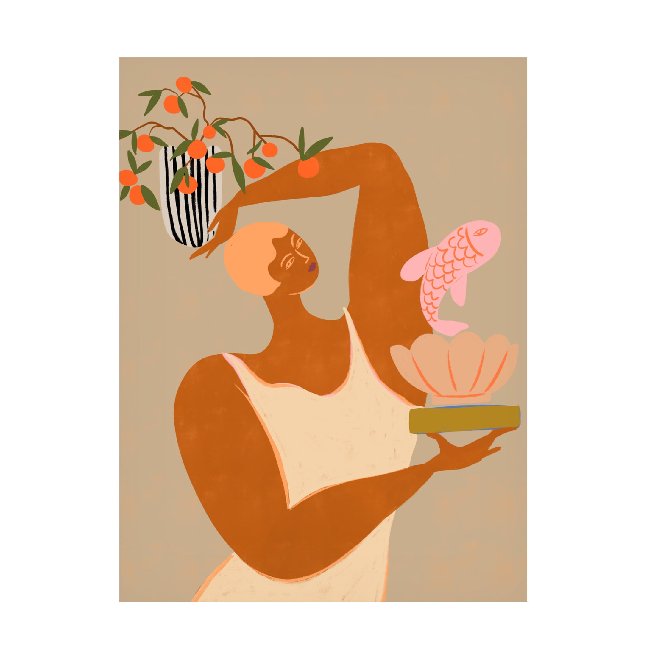 Trademark Fine Art Arty Guava Fish And Oranges Canvas Wall Art