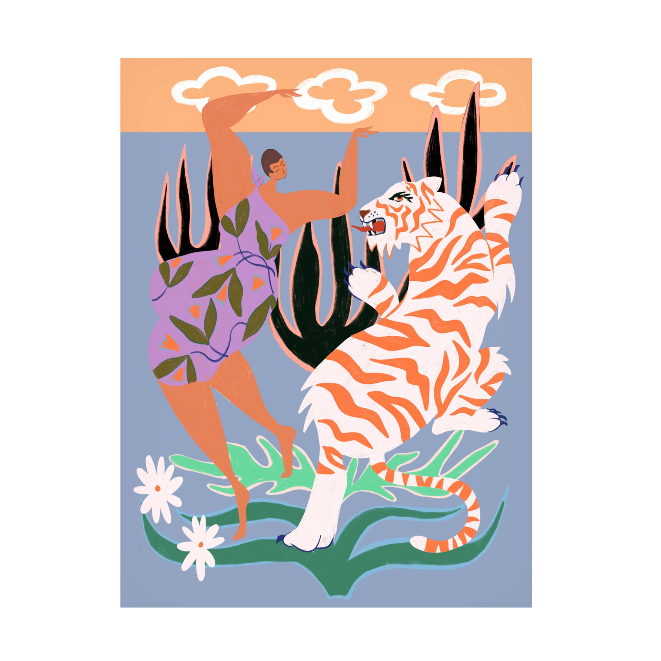 Trademark Fine Art Arty Guava  Hello Tiger Canvas Wall Art