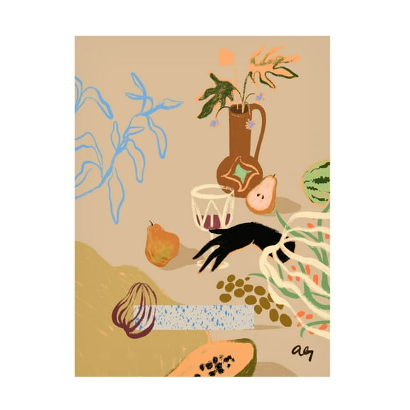 Trademark Fine Art Arty Guava Pass Me The Pear Canvas Wall Art