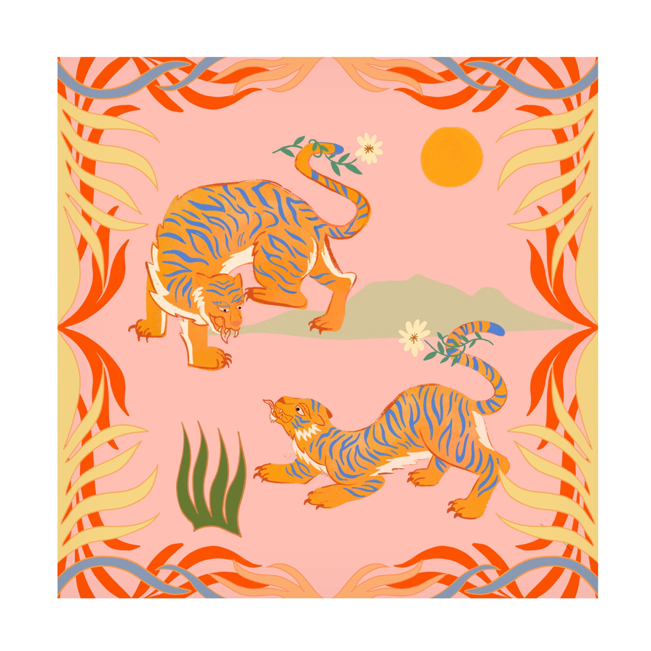 Trademark Fine Art Arty Guava  Rawring Playmates Canvas Wall Art