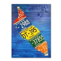 Trademark Fine Art 'Aruba License Plate Map' Canvas Art by Design Turnpike
