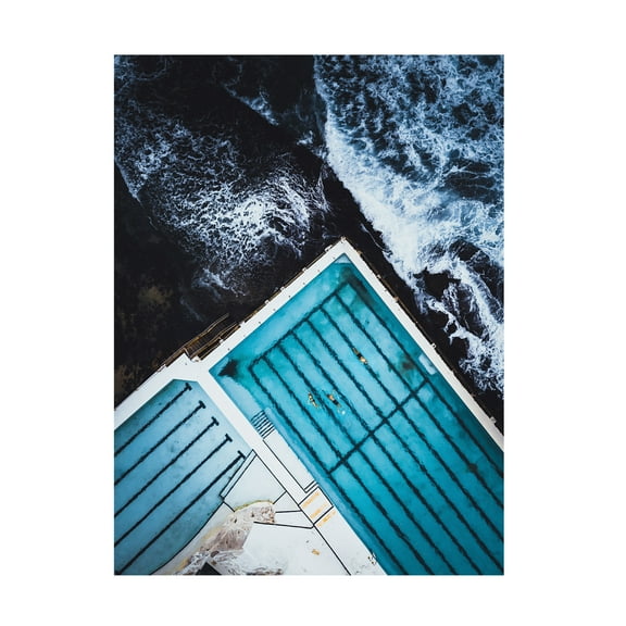 Trademark Fine Art Asad Sarfraz Most famous ocean pool in Australia Canvas Wall Art