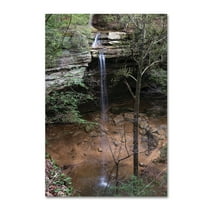 Trademark Fine Art 'Ash Cave Falls in April' Canvas Art by Kurt Shaffer