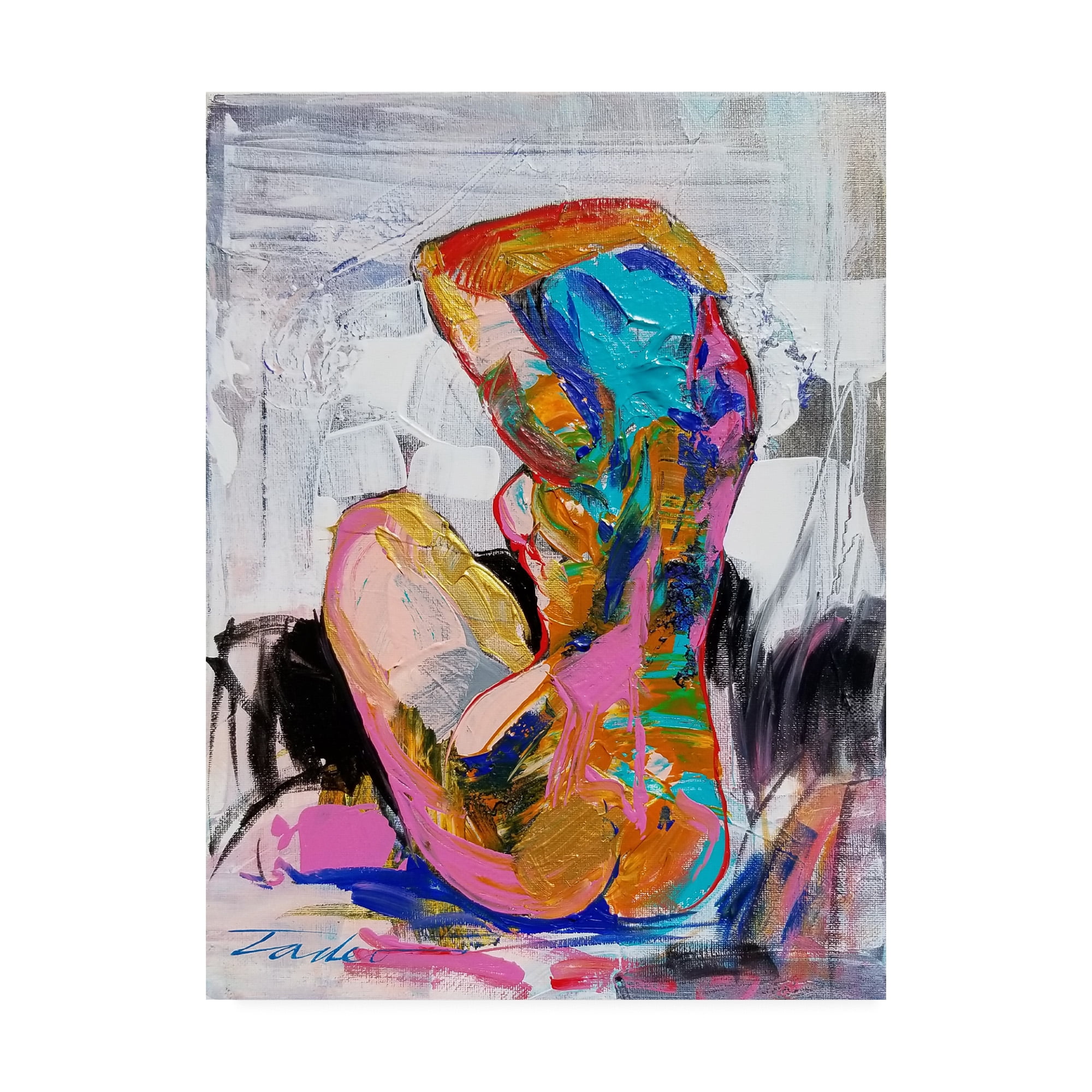 Trademark Fine Art 'At The Beach Abstract' Canvas Art by Tadeo Zavaleta