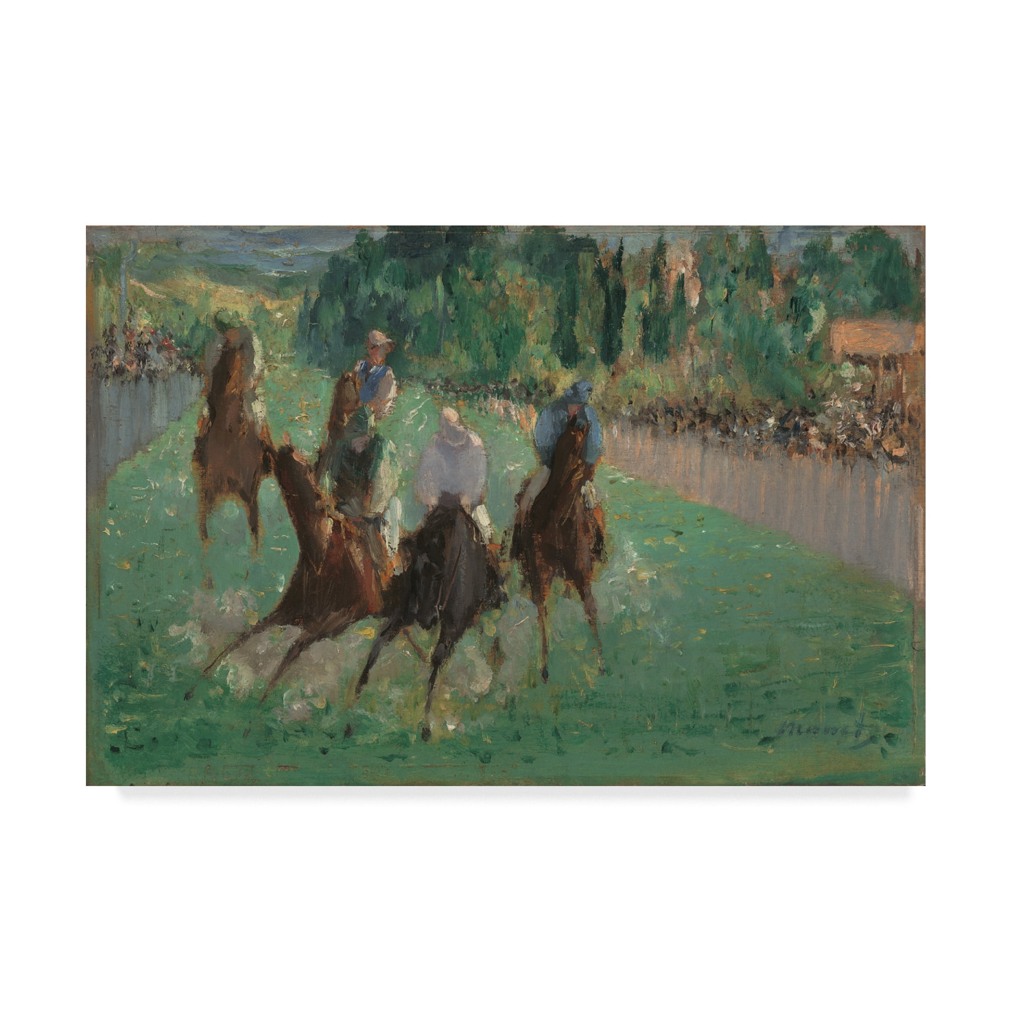 Trademark Fine Art 'At The Races' Canvas Art by Edouard Manet